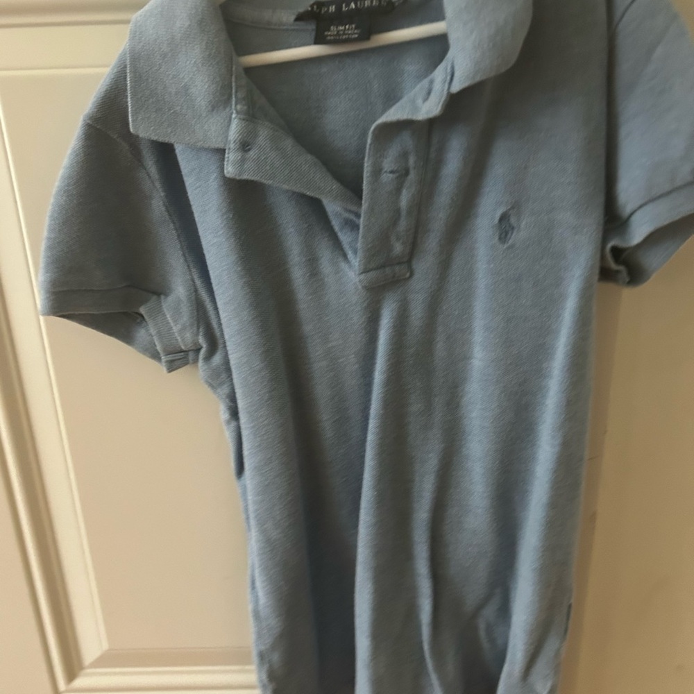 Ralph Lauren Blue Polo Shirt Classic Casual Style